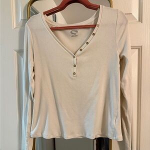 Scoop Women's Cream Long Sleeve Top